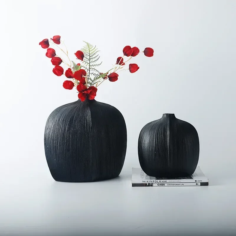 Resin Art Dining Table - แจกันเรซิ่นทรงแบนแนวตั้งเรียบง่ายทันสมัย ของตกแต่งบ้าน สำหรับวางบนโต๊ะอาหาร โต๊ะทำงาน ห้องนั่งเล่น ห้องนอน