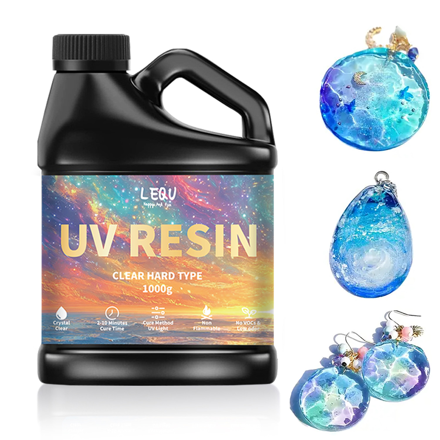 Resin Art Letters - กาวอีพ็อกซี่ยูวี 100/200/500/1000 กรัม ความใสสูง แห้งเร็ว แข็งแรง
