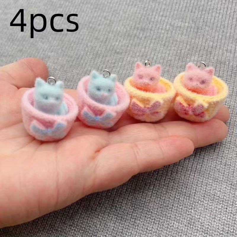 จี้แมวเรซิน 3D แบบนุ่ม 4 ชิ้น  - Resin Art Box บทวิจารณ์และราคา
