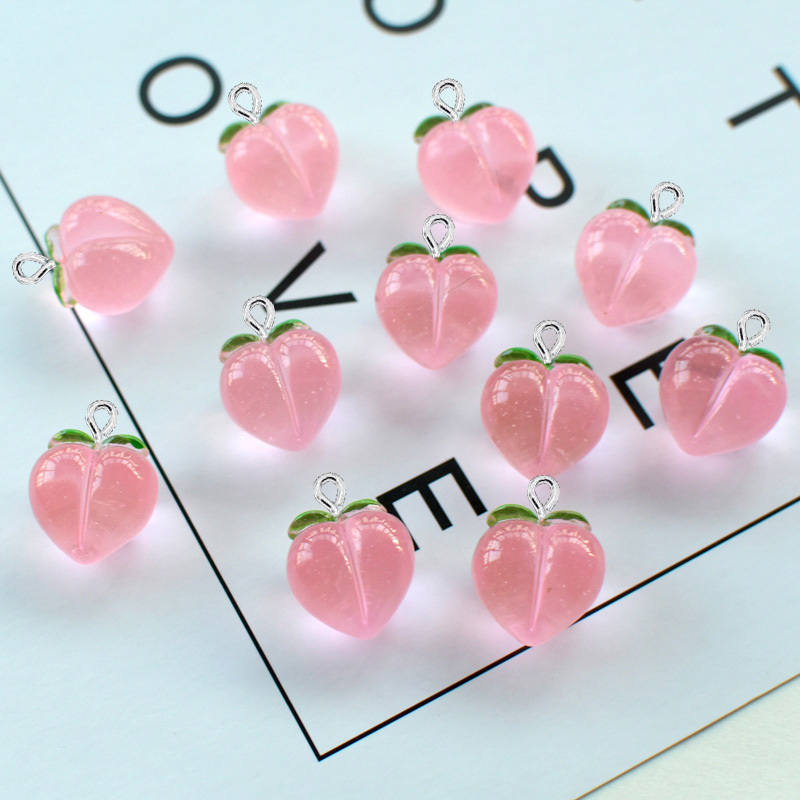 10 ชิ้น จี้เรซิ่นรูปพีชใสแบบแบ - Resin Art Box บทวิจารณ์และราคา