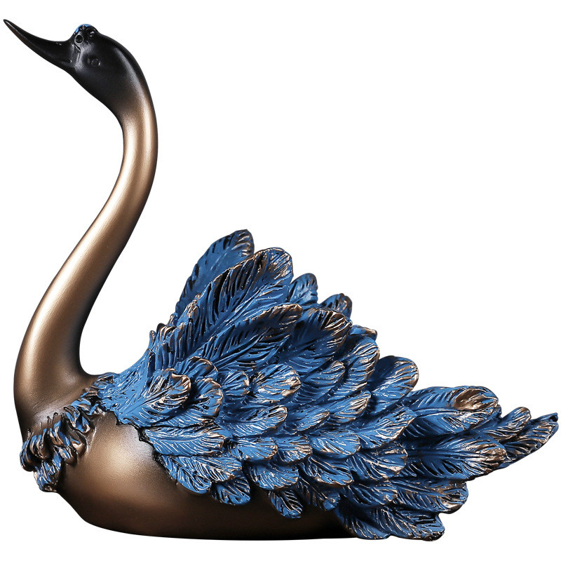 อุปกรณ์ตกแต่งคู่Swanรูปปั้นตกแ - Resin Art For Wedding Gift บทวิจารณ์และราคา
