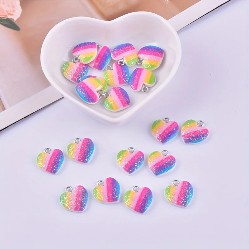 ชาร์มเรซิ่นรูปหัวใจหลากสี 10 ช - Resin Art Box บทวิจารณ์และราคา