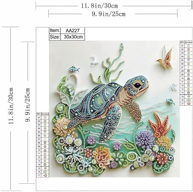 ชุดภาพวาดเพชรรูปเต่าทะเลสำหรับ - Resin Art Flower บทวิจารณ์และราคา