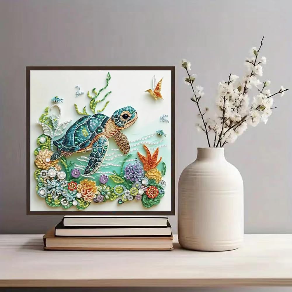 ชุดภาพวาดเพชรรูปเต่าทะเลสำหรับ - Resin Art Flower บทวิจารณ์และราคา