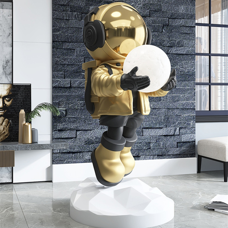นักบินอวกาศโคมไฟตกแต่งรูปปั้นเ - Resin Art On Floor บทวิจารณ์และราคา