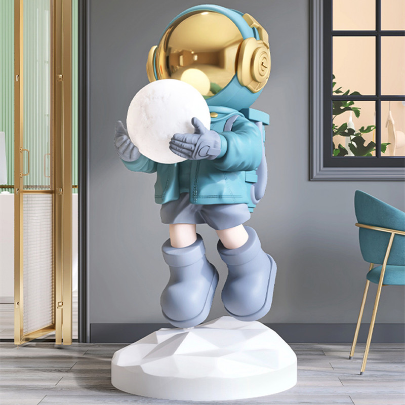 นักบินอวกาศโคมไฟตกแต่งรูปปั้นเ - Resin Art On Floor บทวิจารณ์และราคา