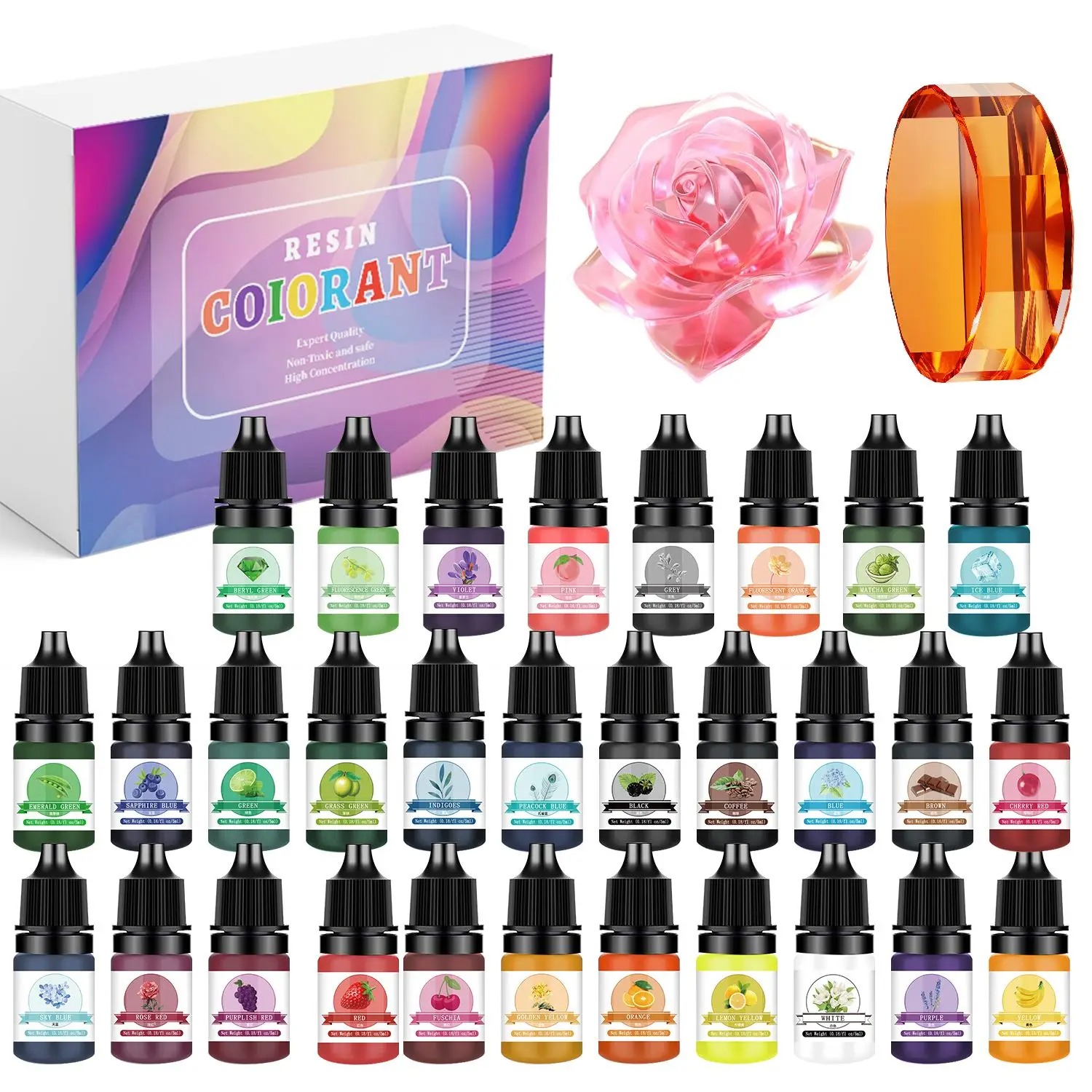 ชุดสีเรซิ่นอีพ็อกซี่ 30 สี ขนา - Resin Art Letters บทวิจารณ์และราคา