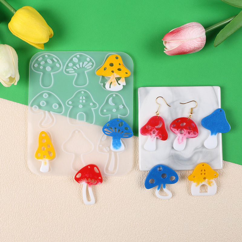 หลายสไตล์เห็ดต่างหูจี้ Perfora - Resin Art Letters บทวิจารณ์และราคา