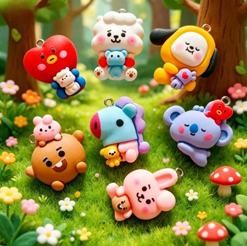 ชุด 7 ชิ้น BT21 ชาร์มการ์ตูนเร - Resin Art Box บทวิจารณ์และราคา