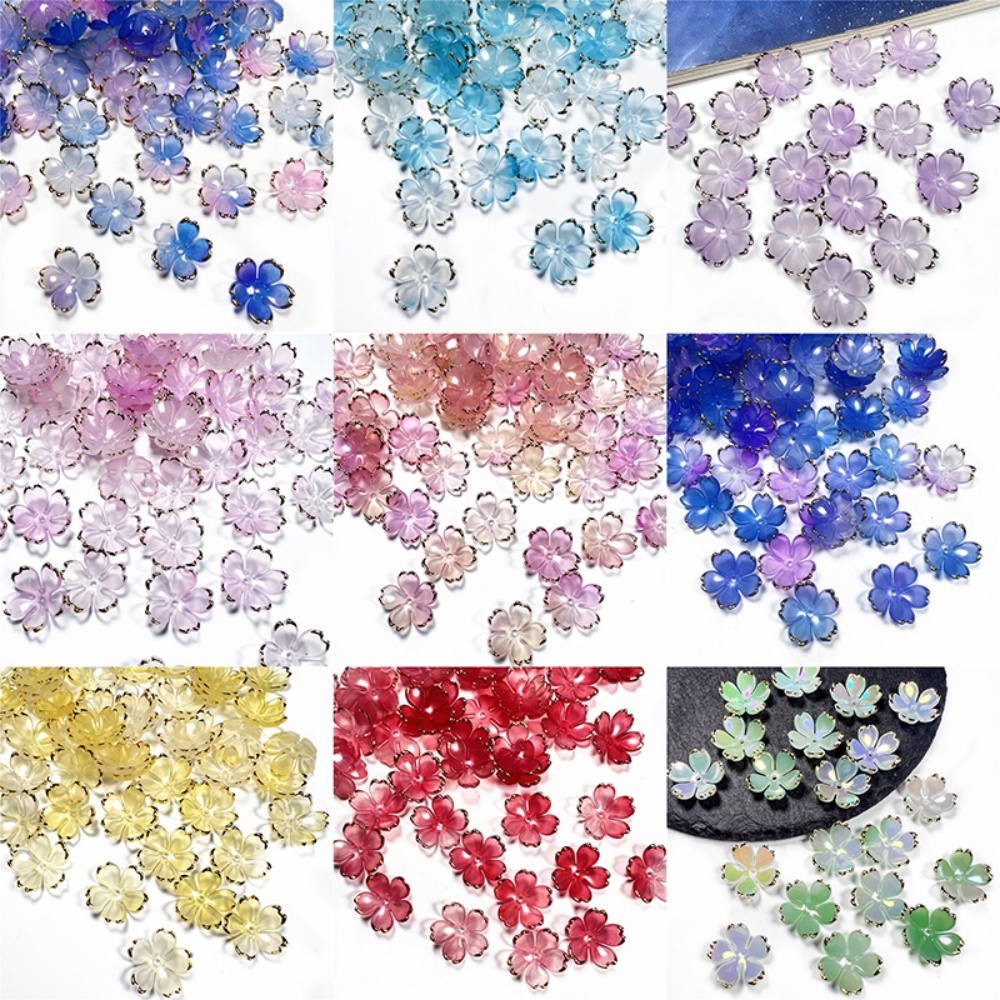 50 ชิ้น/ล็อต ลูกปัดอะคริลิคดอก - Resin Art Box บทวิจารณ์และราคา