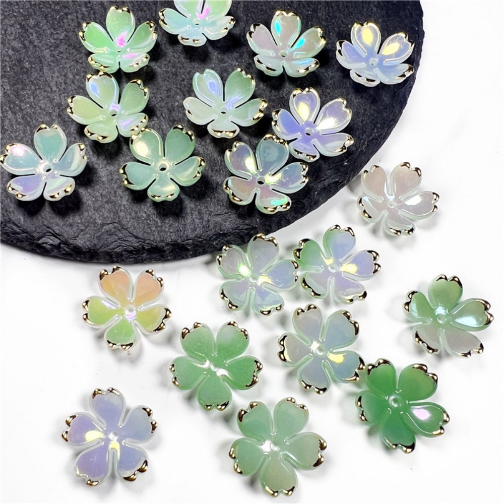 50 ชิ้น/ล็อต ลูกปัดอะคริลิคดอก - Resin Art Box บทวิจารณ์และราคา