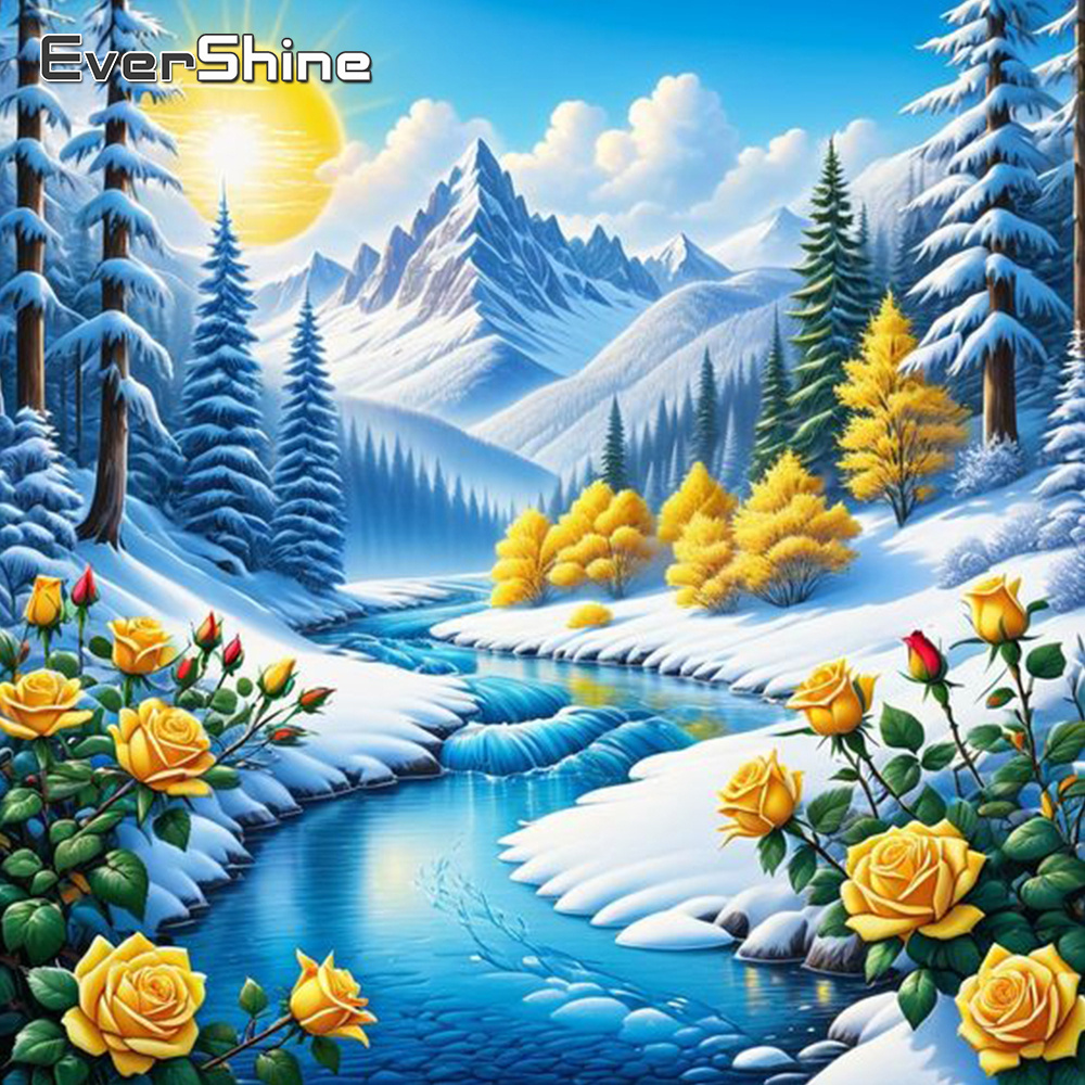 Evershine Riverเพชรภาพวาดมาใหม - Resin Art Flower บทวิจารณ์และราคา