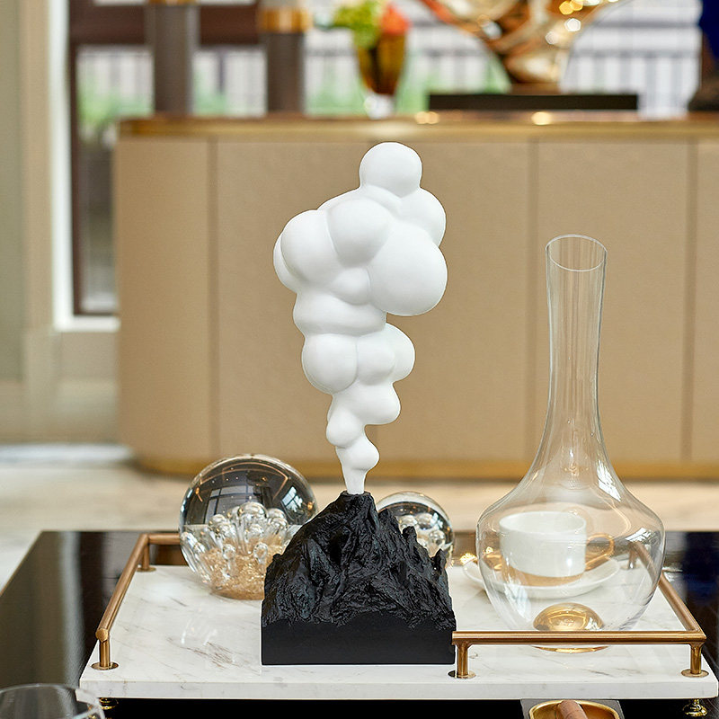 ประติมากรรมเมฆภูเขาไฟนามธรรมสี - Resin Art Studio บทวิจารณ์และราคา