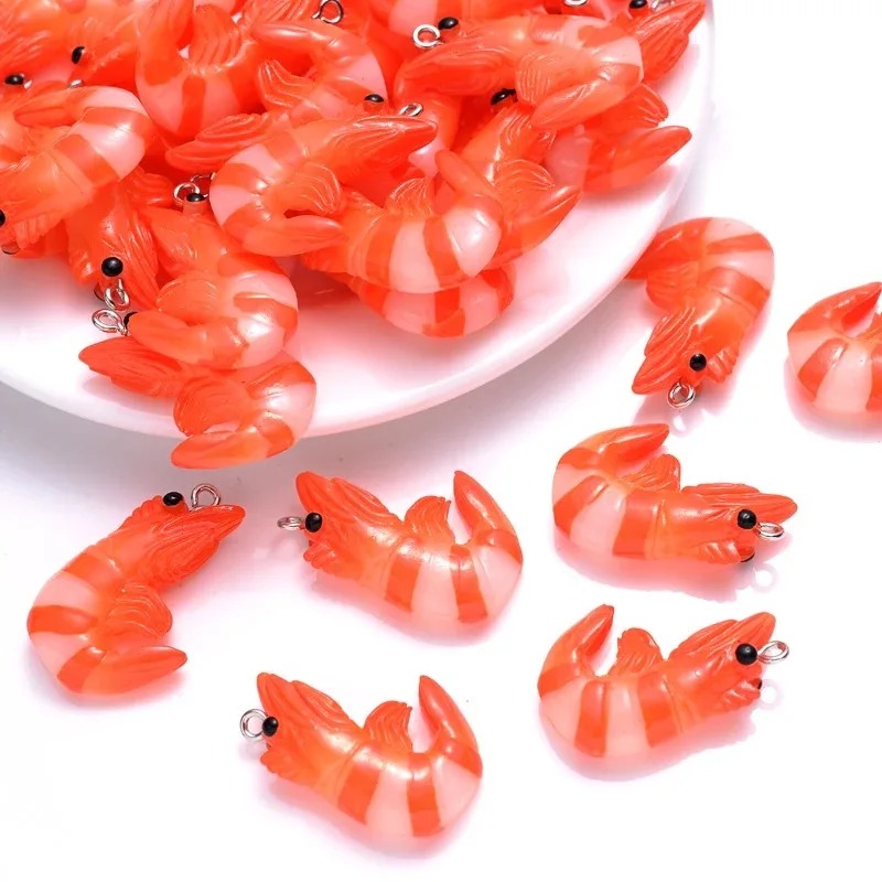 จี้รูปกุ้งก้ามกรามและกุ้งจำลอง - Resin Art Box บทวิจารณ์และราคา