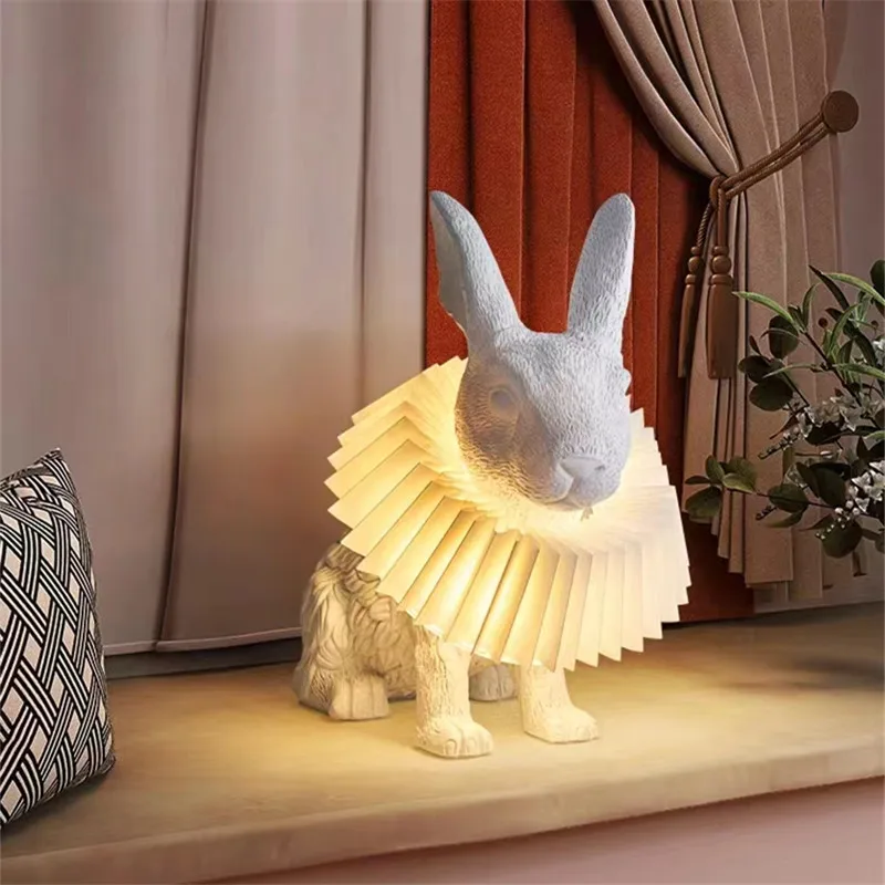 โมเดิร์นน่ารักกระต่ายตารางโคมไ - Resin Art On Floor บทวิจารณ์และราคา